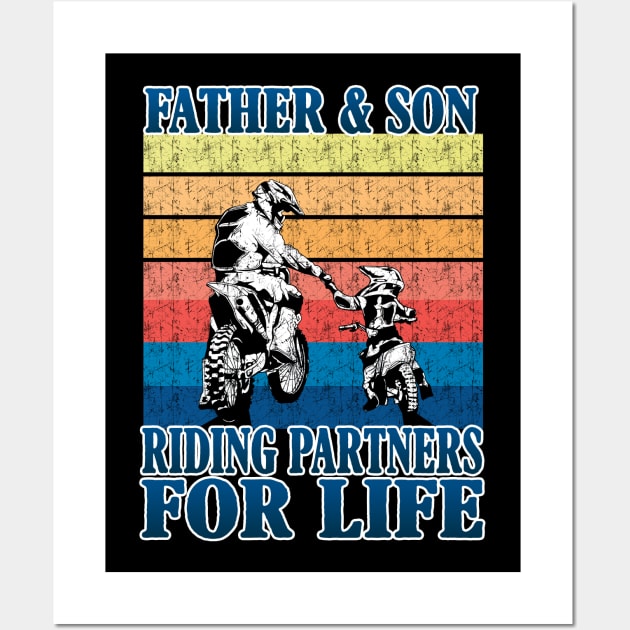 Father & So Riding Partners For Life Costume Gift Wall Art by Ohooha